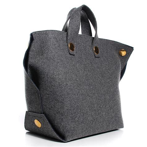 CELINE Wool Felt Orb Bag Grey 1463545 